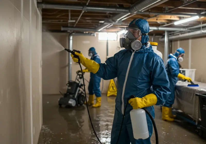 Basement Sanitization and Antimicrobial Treatment process in Fairview, GA